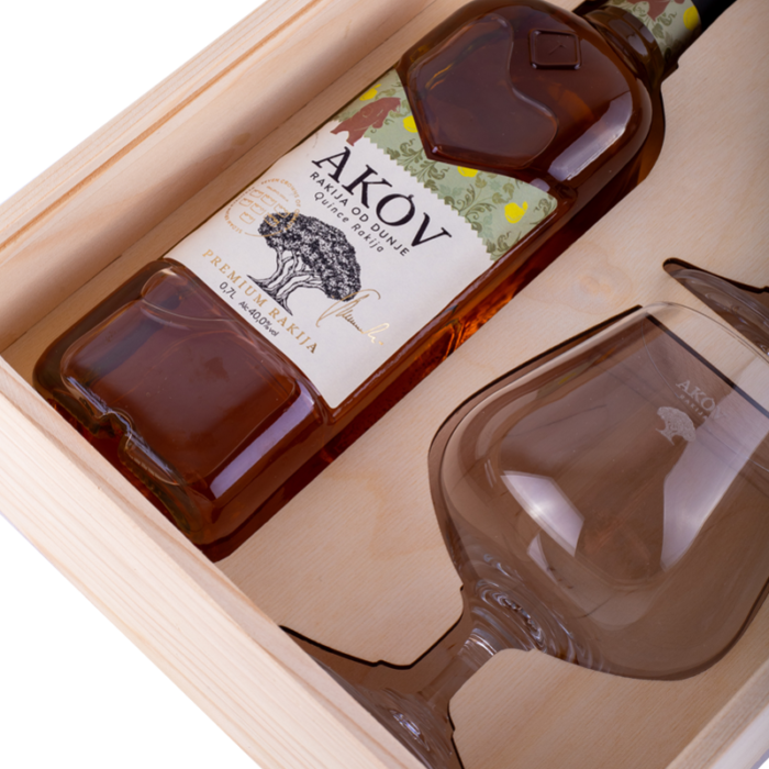 LIKER MEDUNJA 0.7L GIFT DRVENA AKOV - Slika 1