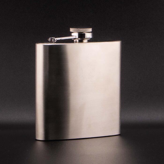 DSC4722 BRANDY 6 PLJOSKA, 170ML SREBRNA MCA - Slika 1